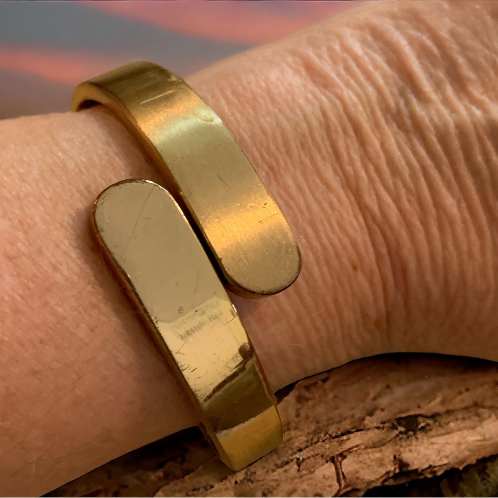 Vintage gold tone cuff bracelet